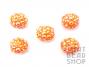 Orange AB Resin Pave Rhinestone Beads - 12mm